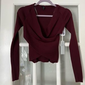 Maroon cross sweater - Brand New - Tags still on